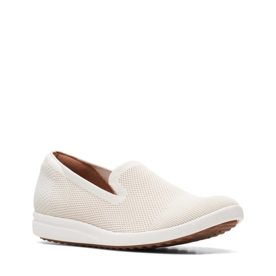 Women Clarks | Women'S Clarks Tamzen Slip - White Knit