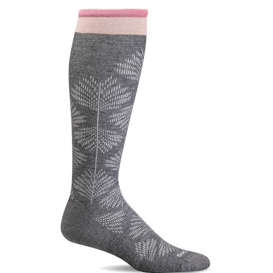 Accessories Sockwell | Women'S Sockwell Full Floral Wide Calf- Charcoal