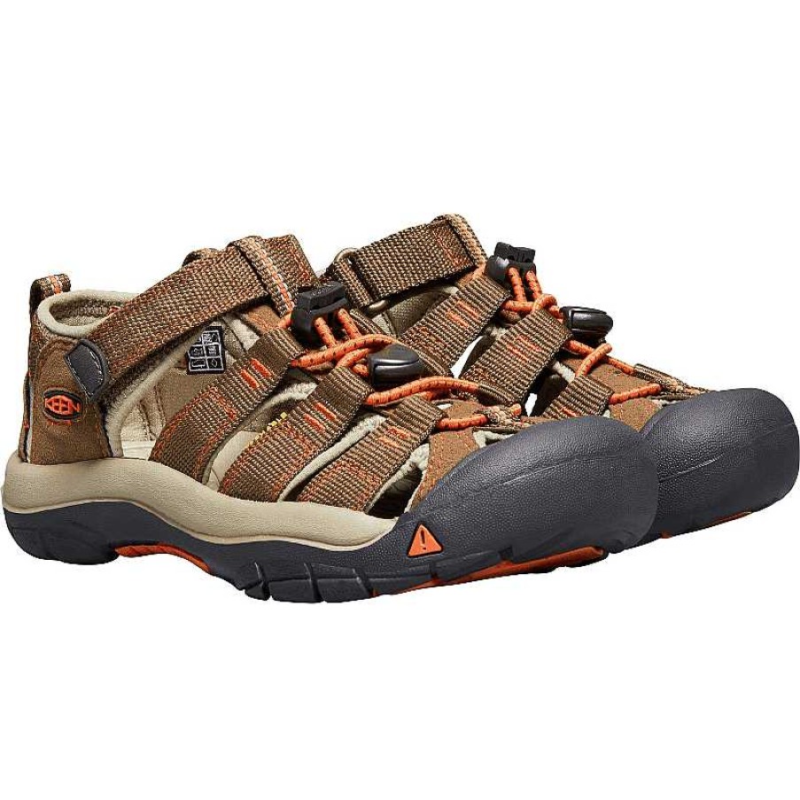 Kids Keen | Kids' Keen Newport H2 Size 1-6 Dark Earth/Spicy Orange