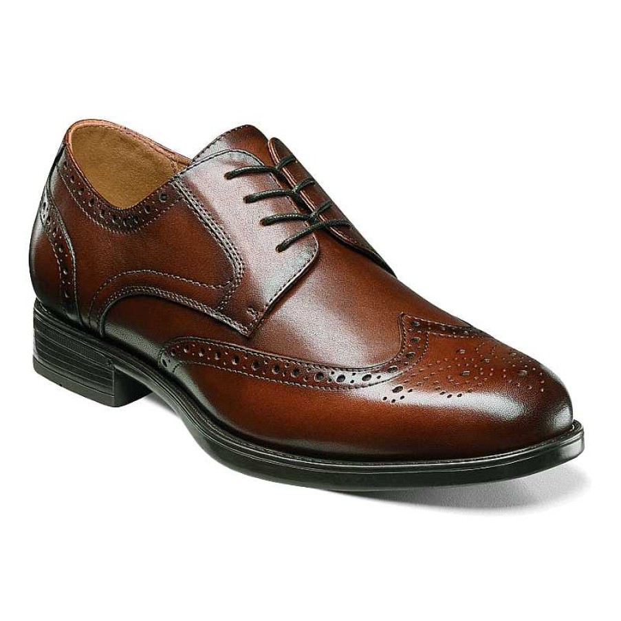 Men Florsheim | Men'S Florsheim Midtown Wingtip - Cognac