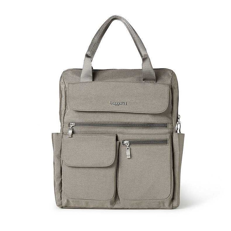 Accessories Baggallini | Baggallini Modern Everywhere Laptop Backpack Sterling Shimmer