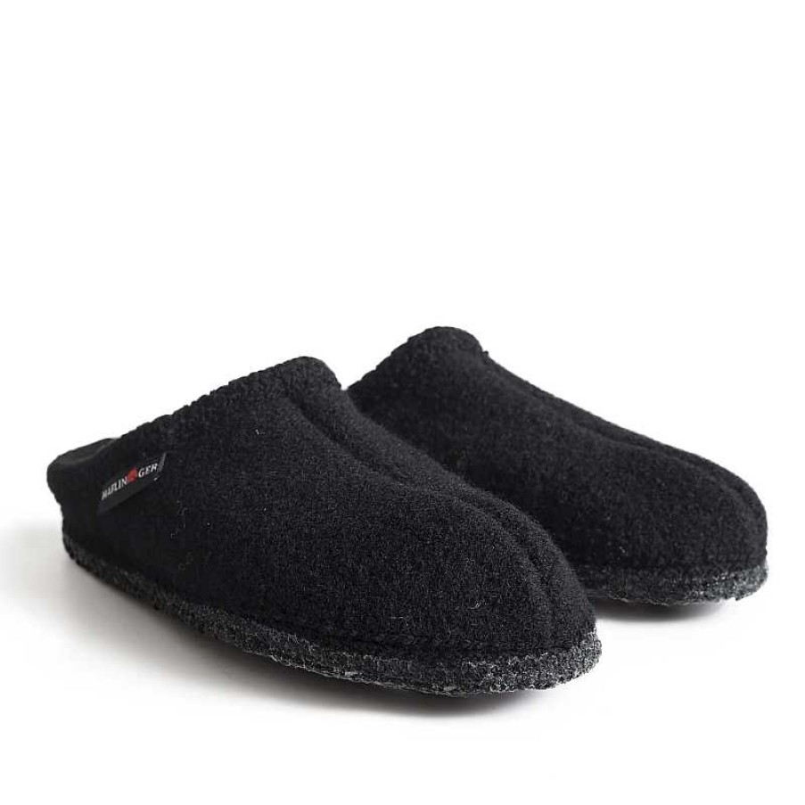 Men Haflinger | Haflinger As Slipper - Black