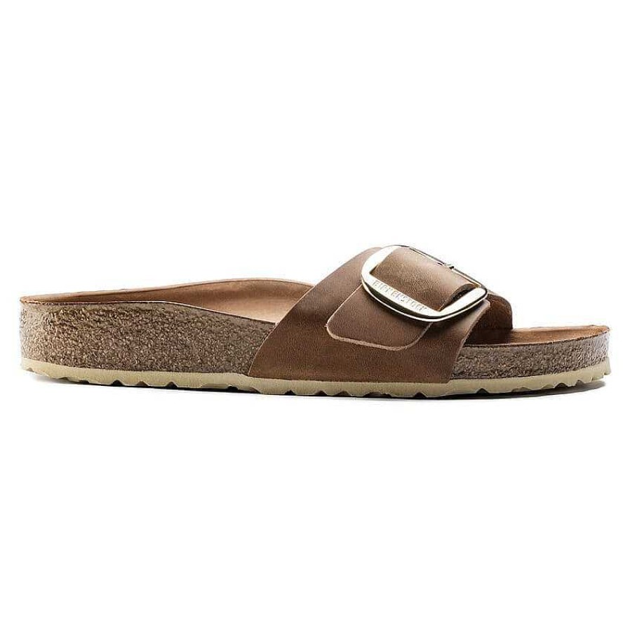 Women Birkenstock | Women'S Birkenstock Madrid Big Buckle Sandal - Cognac Oiled Leather