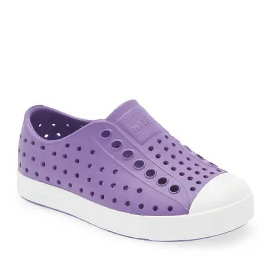 Women Native | Kids' Native Jefferson Starfish Size 11-13 - Purple/Shell White