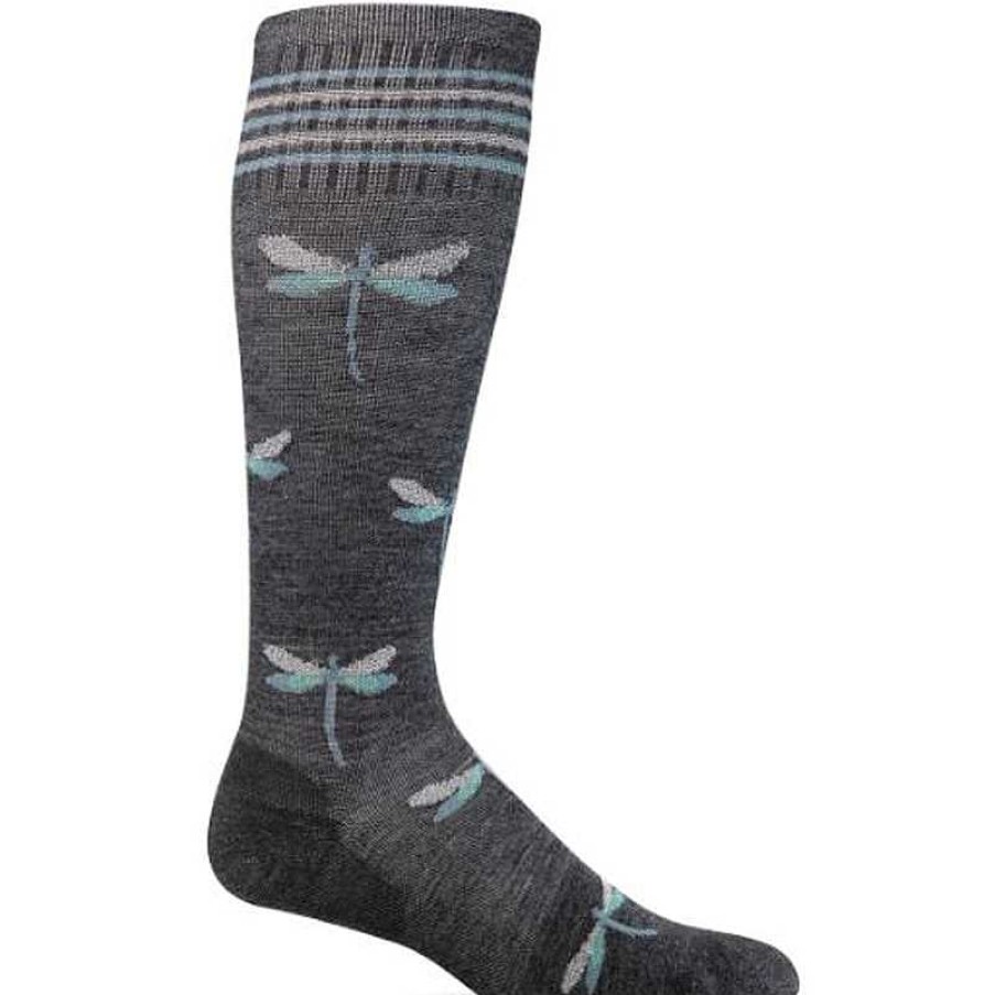 Accessories Sockwell | Women'S Sockwell Dragonfly Sock - Charcoal