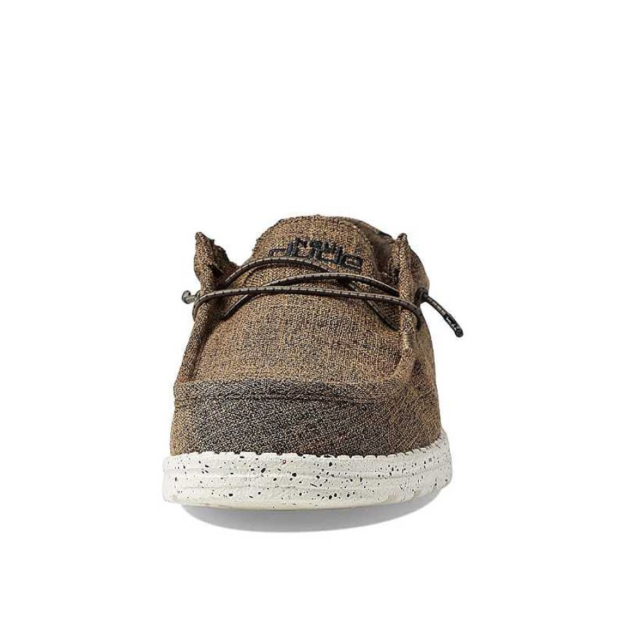 Men Hey Dude | Men'S Hey Dude Wally Eco Linen - Dark Brown