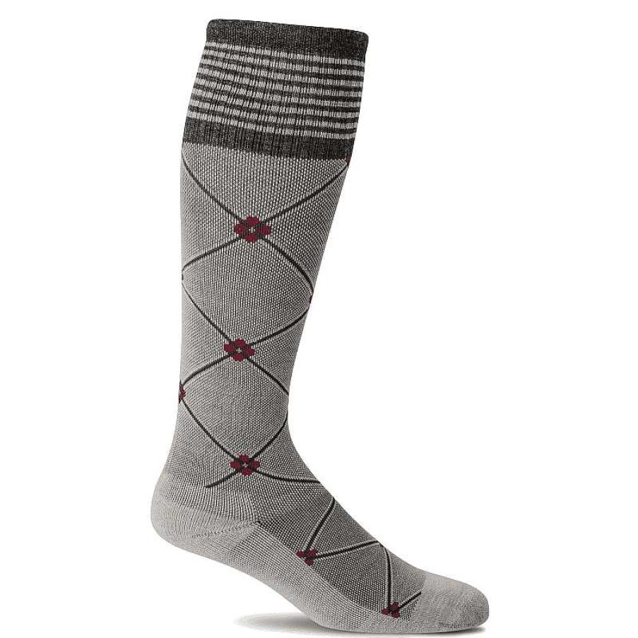 Accessories Sockwell | Women'S Sockwell Elevation Firm Graduated Compression Socks - Oyster