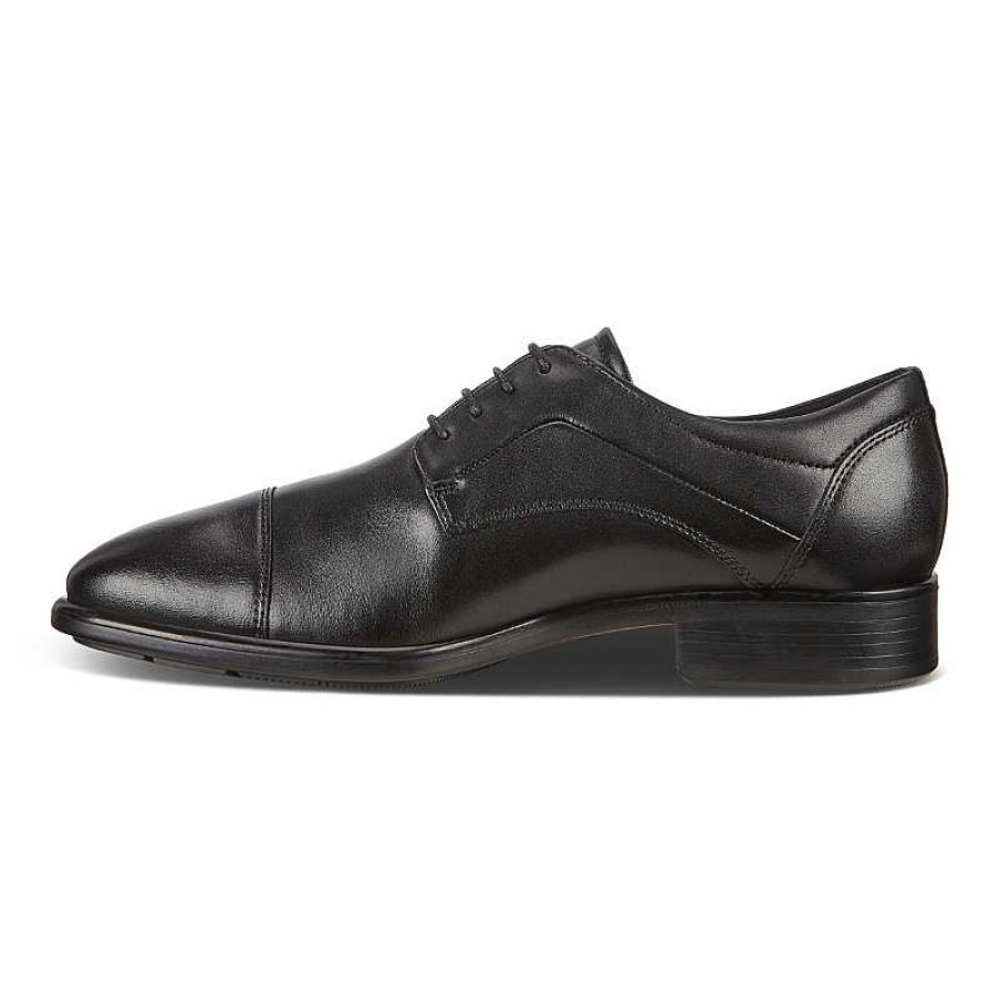 Men ECCO | Men'S Ecco Citytray Cap Toe Tie - Black