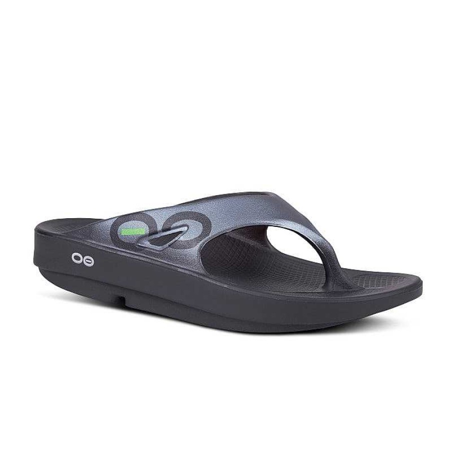 Men Oofos | Oofos Ooriginal Sport Sandal - Graphite/Black