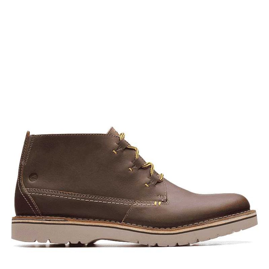 Men Clarks | Men'S Clarks Eastford Mid - Dark Olive