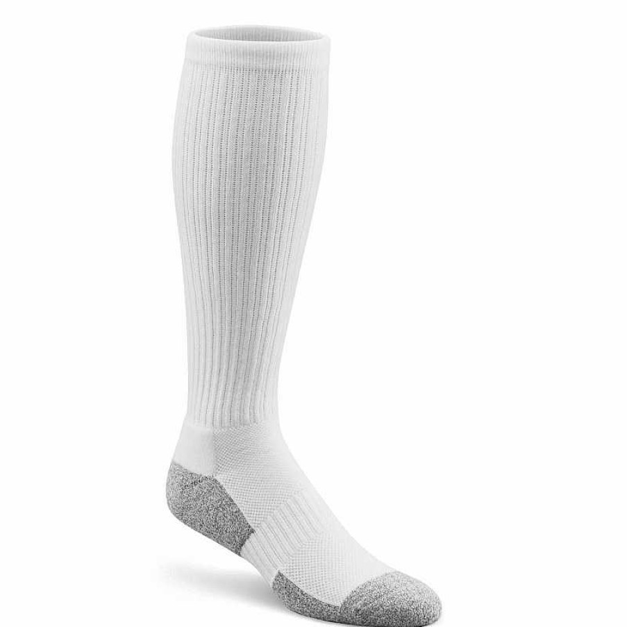 Accessories Dr. Comfort | Dr. Comfort Over The Calf Sock - White