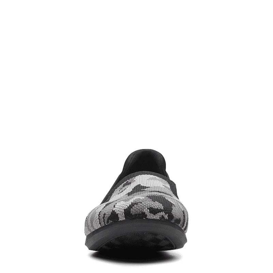 Women Clarks | Women'S Clarks Carly Dream - Black Camo Knit