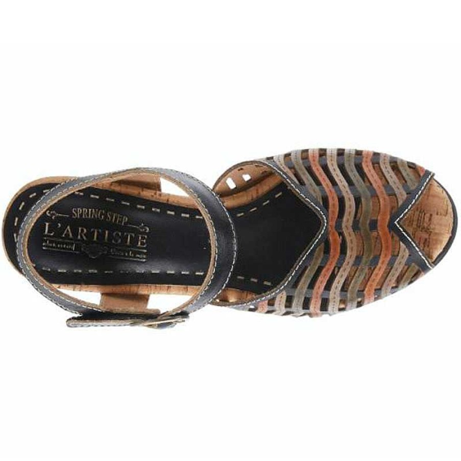 Women L'Artiste | Women'S L'Artiste Rita Sandal - Black Multi