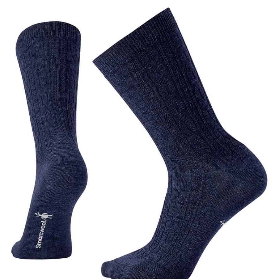 Accessories Smartwool | Smartwool Cable Ii Crew Socks - Deep Navy Heather