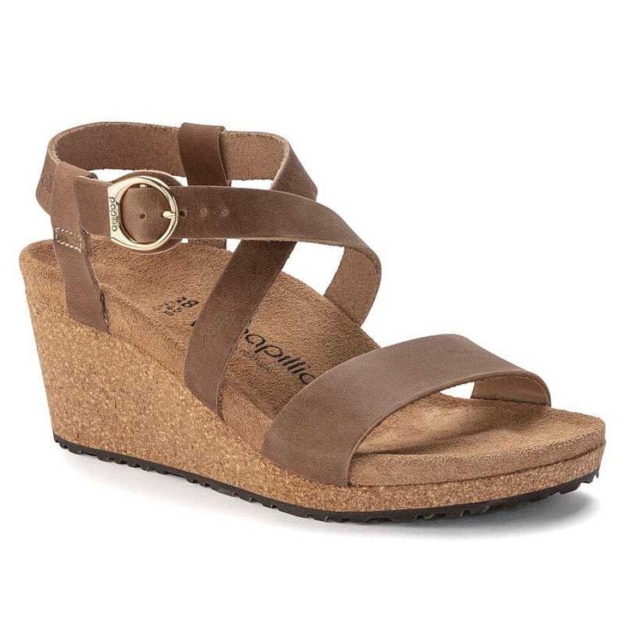 Women Birkenstock | Women'S Birkenstock Sibyl Wedge Sandal - Cognac