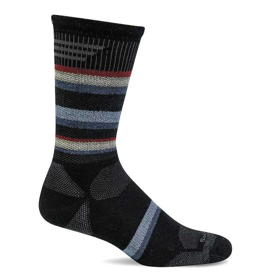 Accessories Sockwell | Men'S Sockwell Parks Twill Crew Sock Black