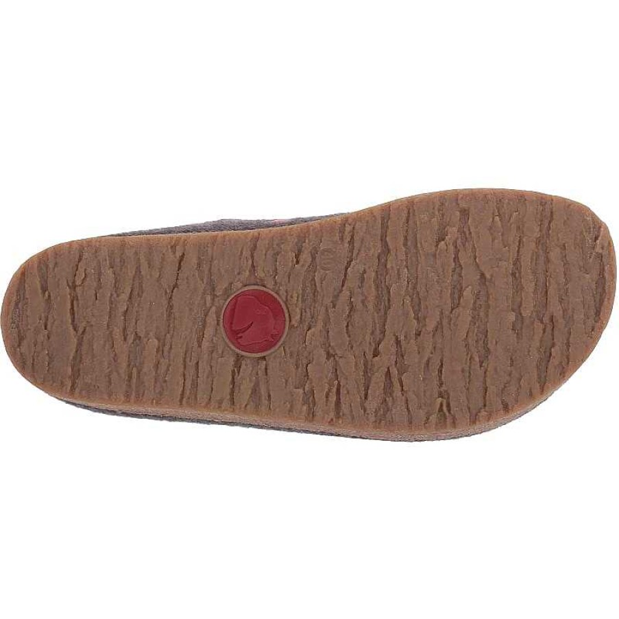 Women Haflinger | Women'S Haflinger Cuoricini Wool Slipper - Grey