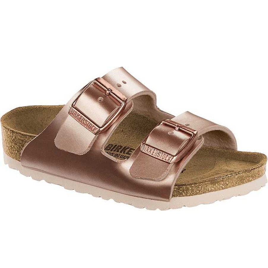 Kids Birkenstock | Girl'S Birkenstock Arizona - Electric Metallic Copper