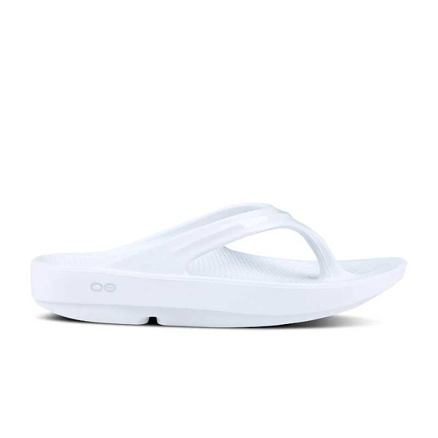 Women Oofos | Women'S Oofos Oolala Thong - White