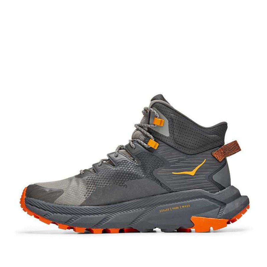 Men Hoka | Men'S Hoka Trail Code Gtx - Castlerock/Persimmon Orange (Cpor)