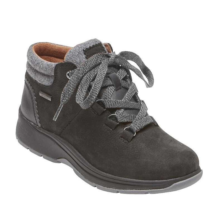 Women Cobb Hill | Women'S Cobb Hill Piper Hiker Bootie Waterproof - Black Nubuck