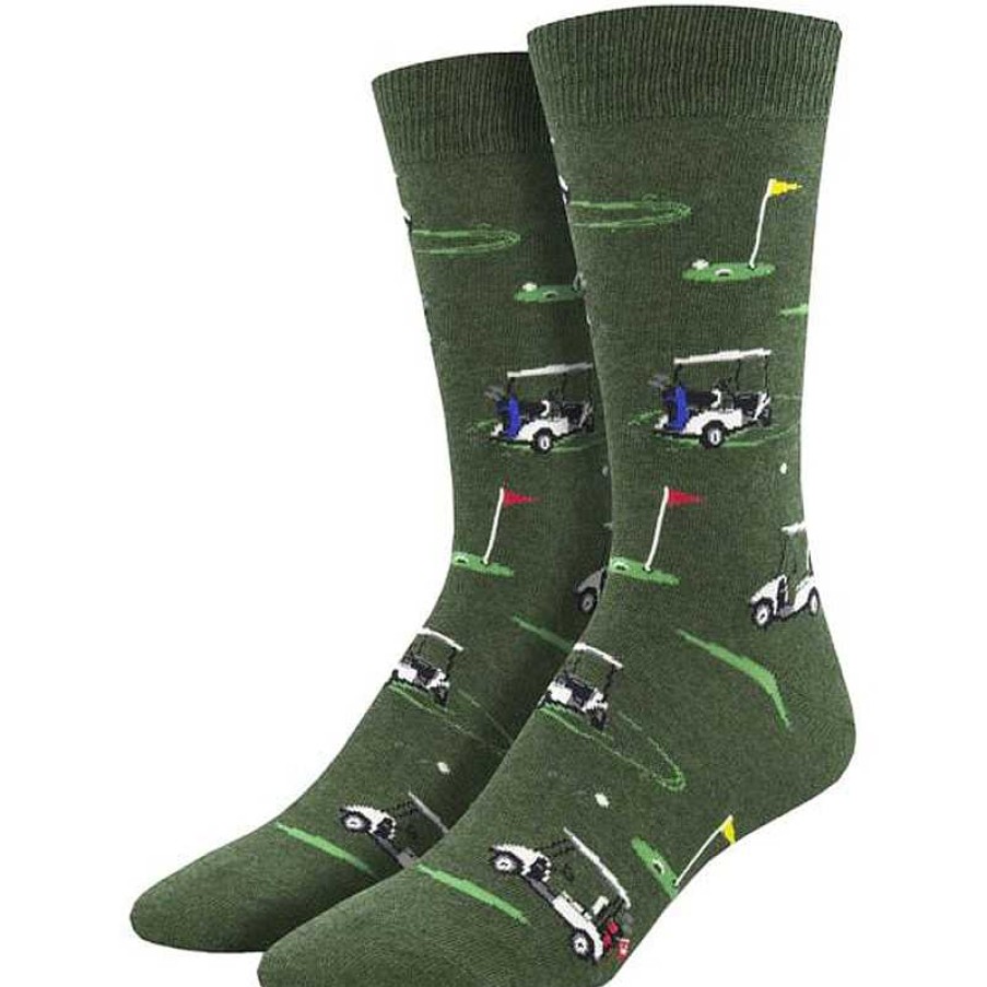 Accessories Socksmith | Socksmith Putting Around Crew Socks - Green Heather