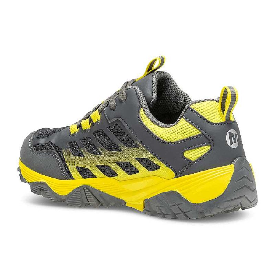 Kids Merrell | Boy'S Merrell Moab Fst Low Waterproof Size 10.5-5 - Grey|Yellow