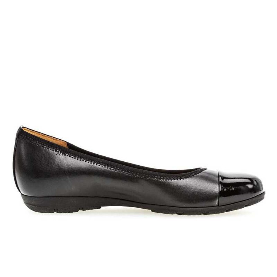 Women Gabor | Women'S Gabor 4.161-57 Sporty Ballerina - Schwarz - Uk Sizing