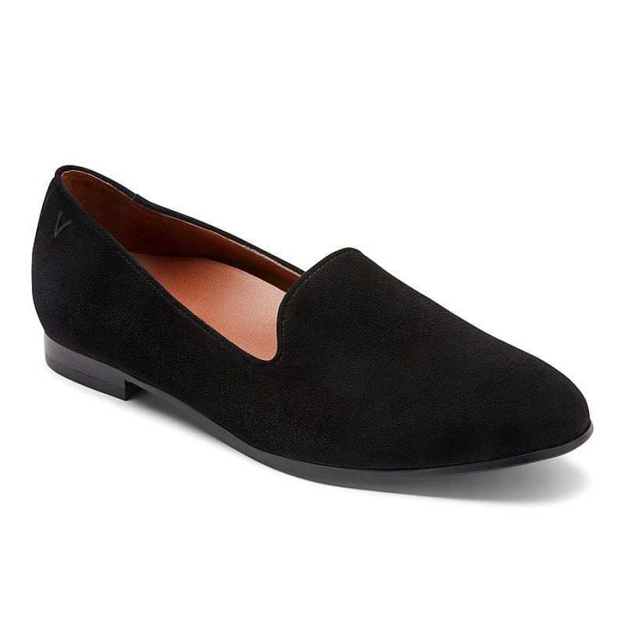 Women Vionic | Women'S Vionic Willa Suede Loafer - Black