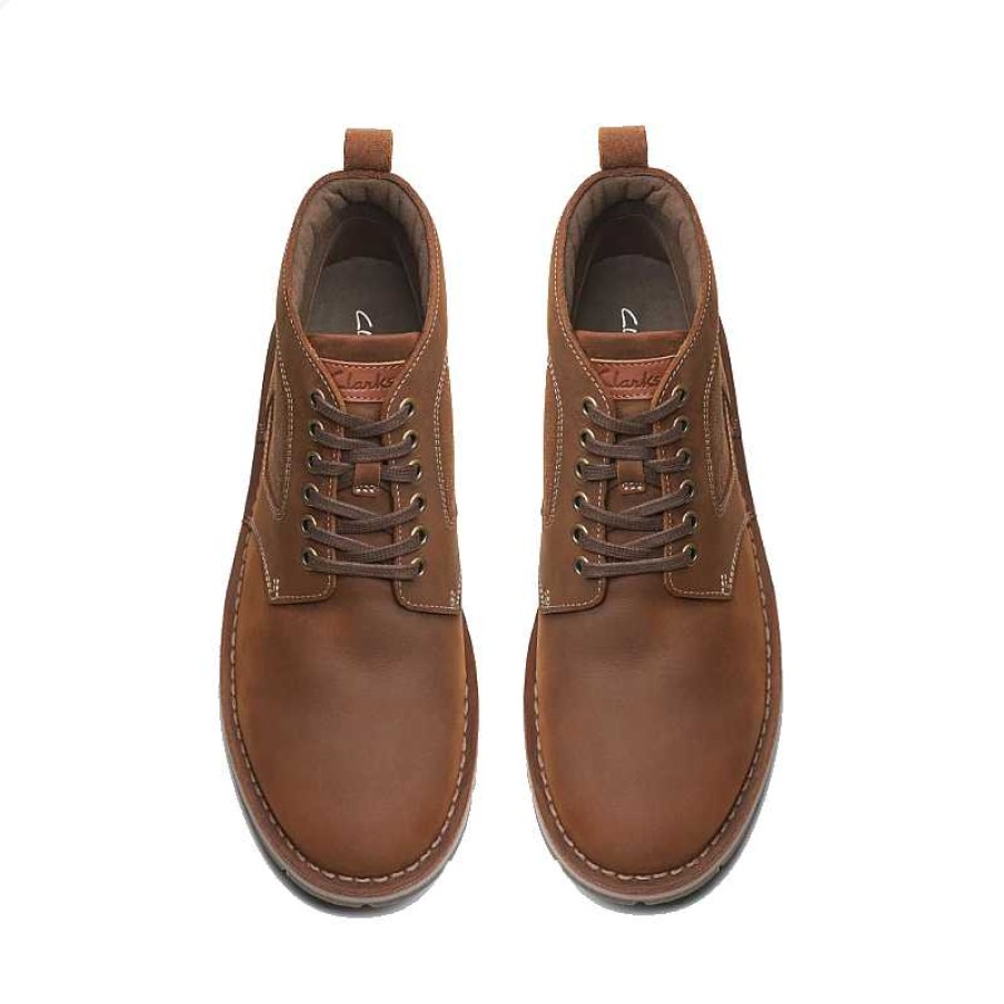 Men Clarks | Men'S Clarks Gravelle Top Boot - Tan Leather