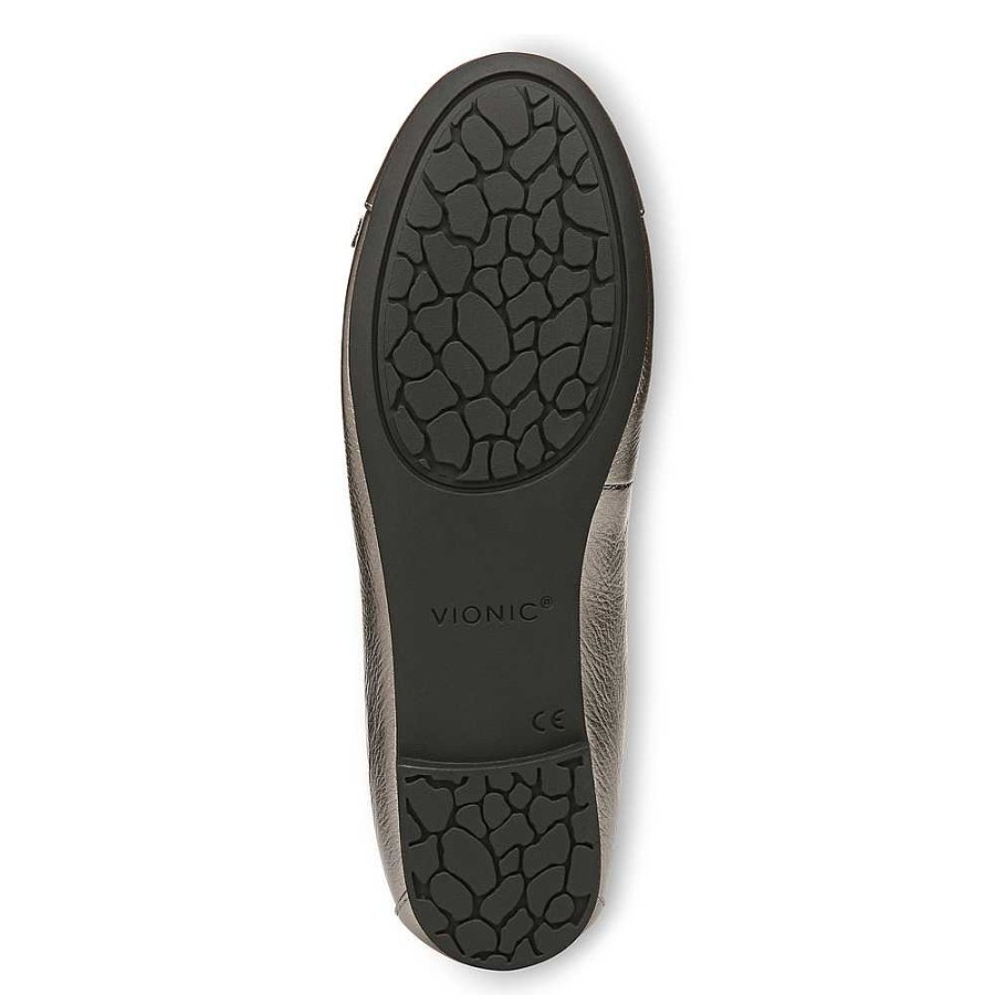 Women Vionic | Women'S Vionic Amorie Flat Pewter Metallic