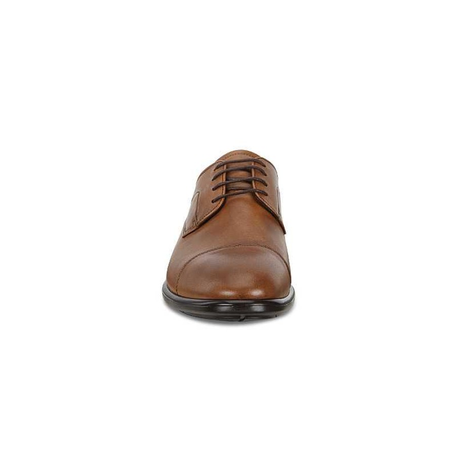 Men ECCO | Men'S Ecco Citytray Cap Toe Tie - Amber