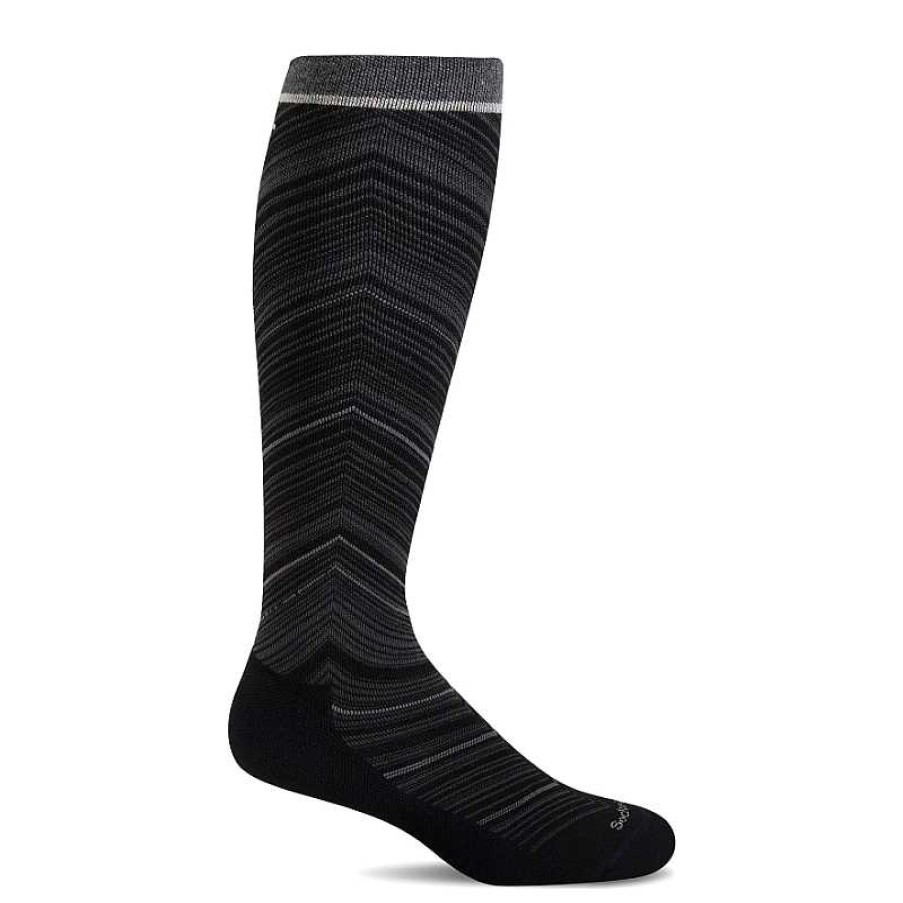 Accessories Sockwell | Women'S Sockwell Full Flattery Moderate Graduated Compression Wide Calf Fit Socks - Black