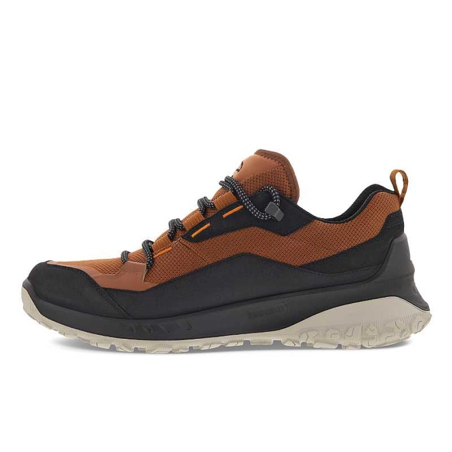 Men ECCO | Men'S Ecco Ult-Trn Waterproof Low - Black/Cognac