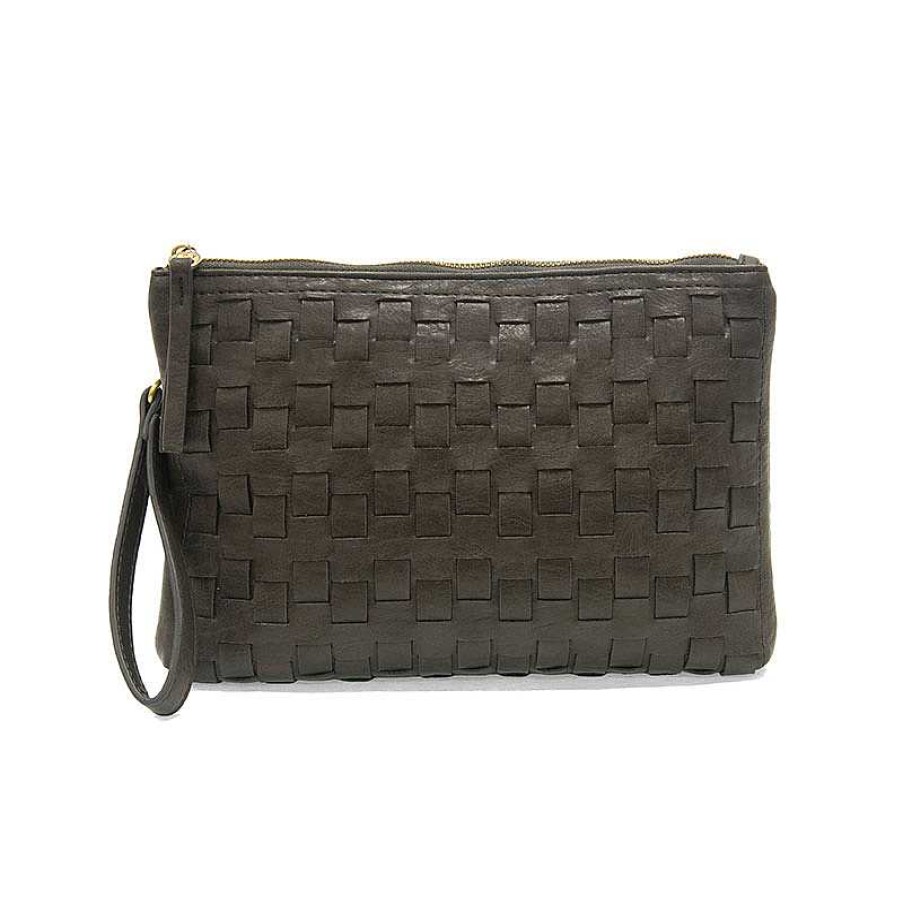 Accessories Joy Susan | Joy Susan Quinn Woven Convertible Crossbody Clutch Charcoal