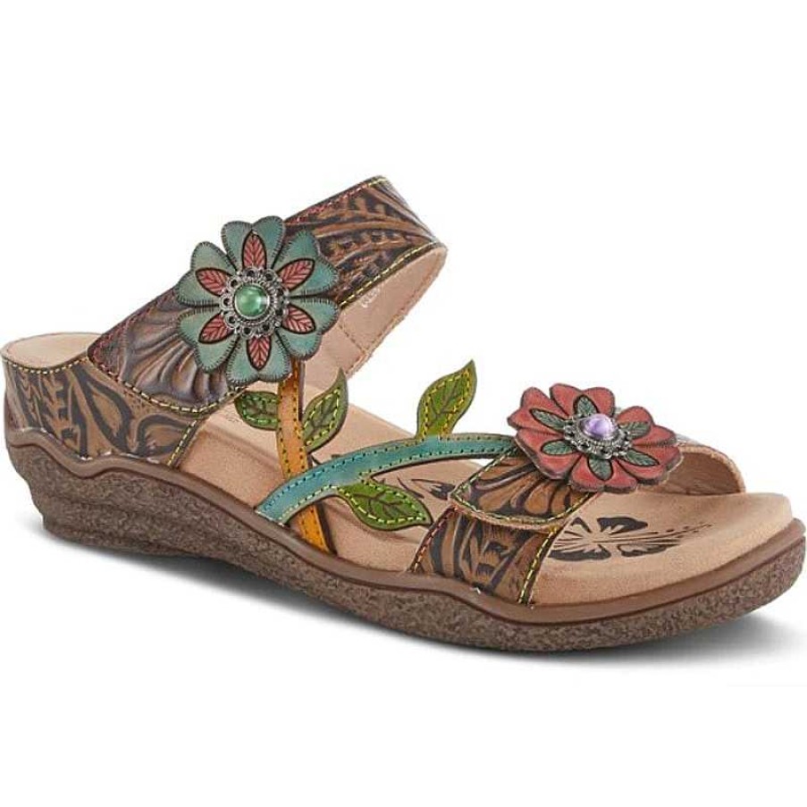 Women L'Artiste | Women'S L'Artiste Aymee Slide Sandal Taupe Multi