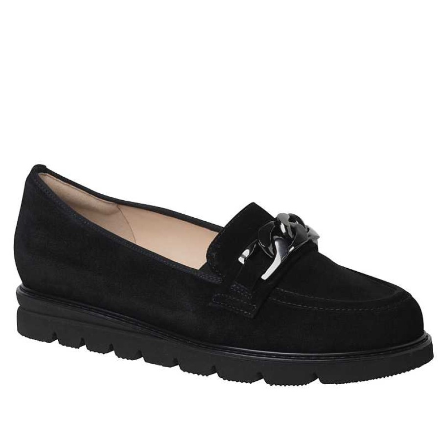 Women Hassia | Women'S Hassia Pisa Loafer - Black - Uk Sizing