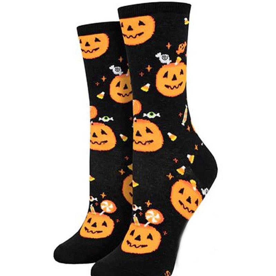 Accessories Socksmith | Socksmith Trick Or Treat Crew Socks - Black