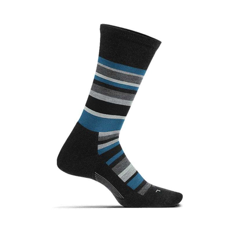 Accessories Feetures | Feetures Be Bold Cushion Crew Socks- Charcoal