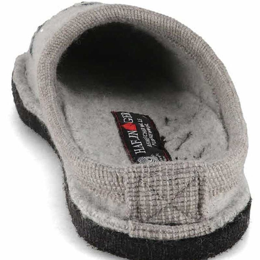 Women Haflinger | Women'S Haflinger Songbird Wool Slippers - Silver Grey