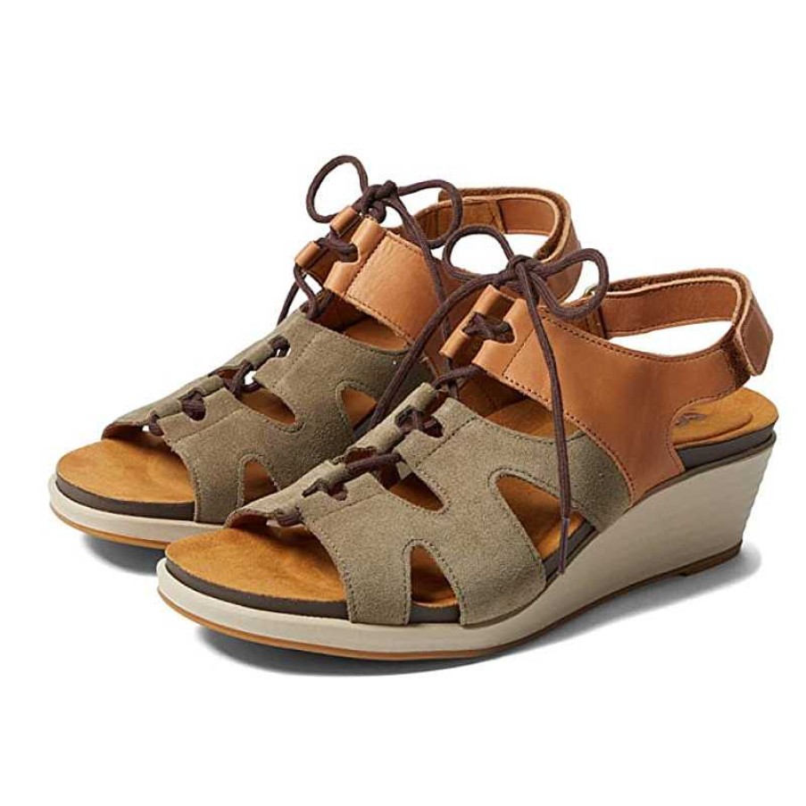 Women SAS | Women'S Sas Sedona Lace Up Wedge Sandal - Sagebrush