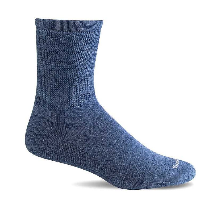 Accessories Sockwell | Sockwell Extra Easy Relaxed Fit Crew Socks - Denim