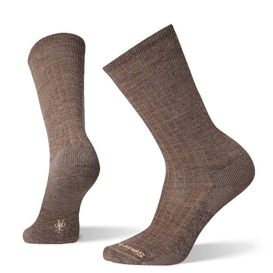 Accessories Smartwool | Men'S Smartwool Everyday Classic Rib Crew Socks - Taupe