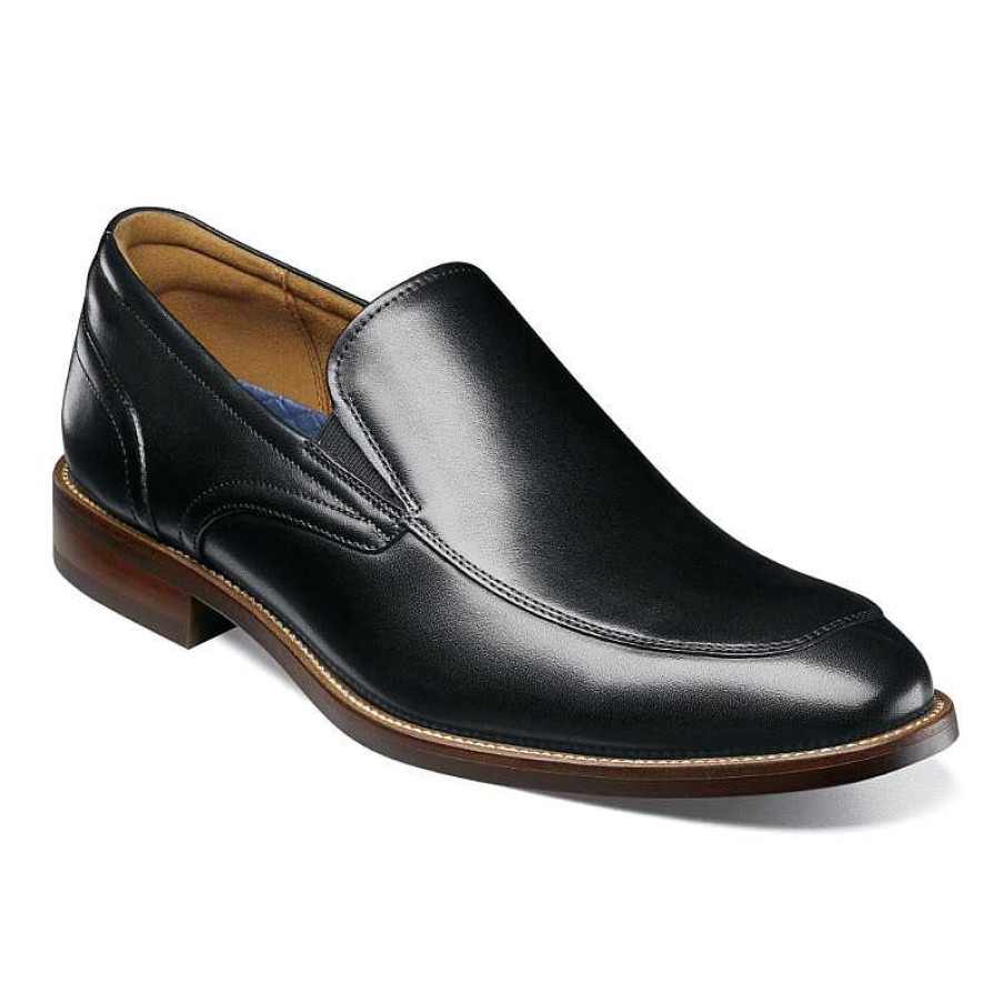 Men Florsheim | Men'S Florsheim Rucci Moc Slip On - Black