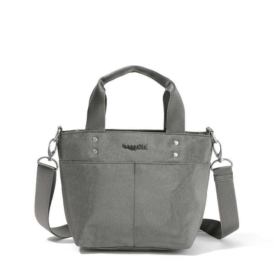 Accessories Baggallini | Baggallini Mini Carryall Tote Sterling Shimmer