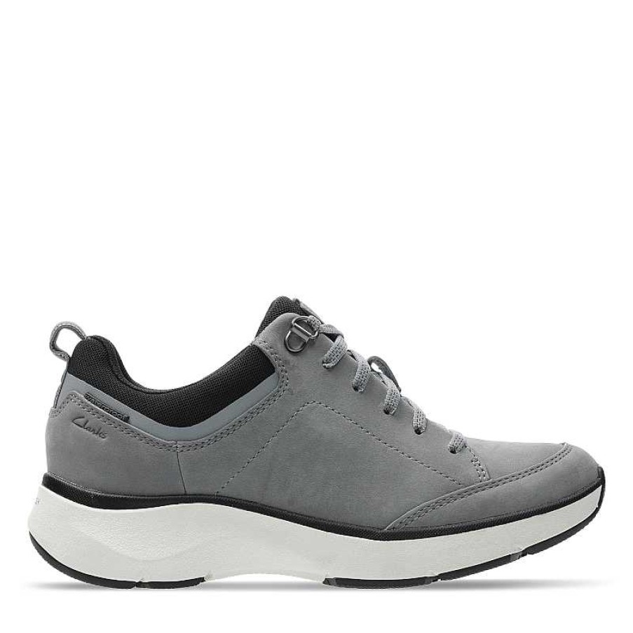 Women Clarks | Women'S Clarks Wave 2.0 Lace - Grey