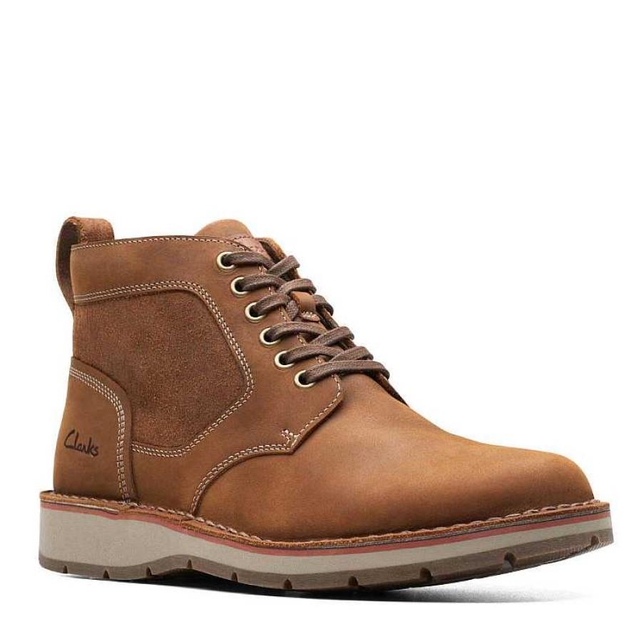 Men Clarks | Men'S Clarks Gravelle Top Boot - Tan Leather