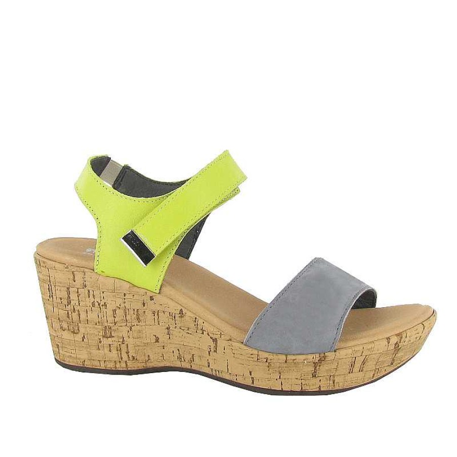 Women Naot | Women'S Naot Summer - Smoke Grey/Soft Lime