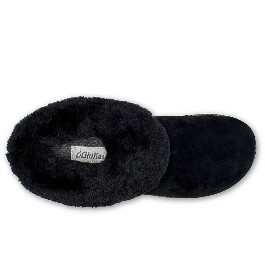 Women OluKai | Women'S Olukai Ku'I Slipper - Black Fog