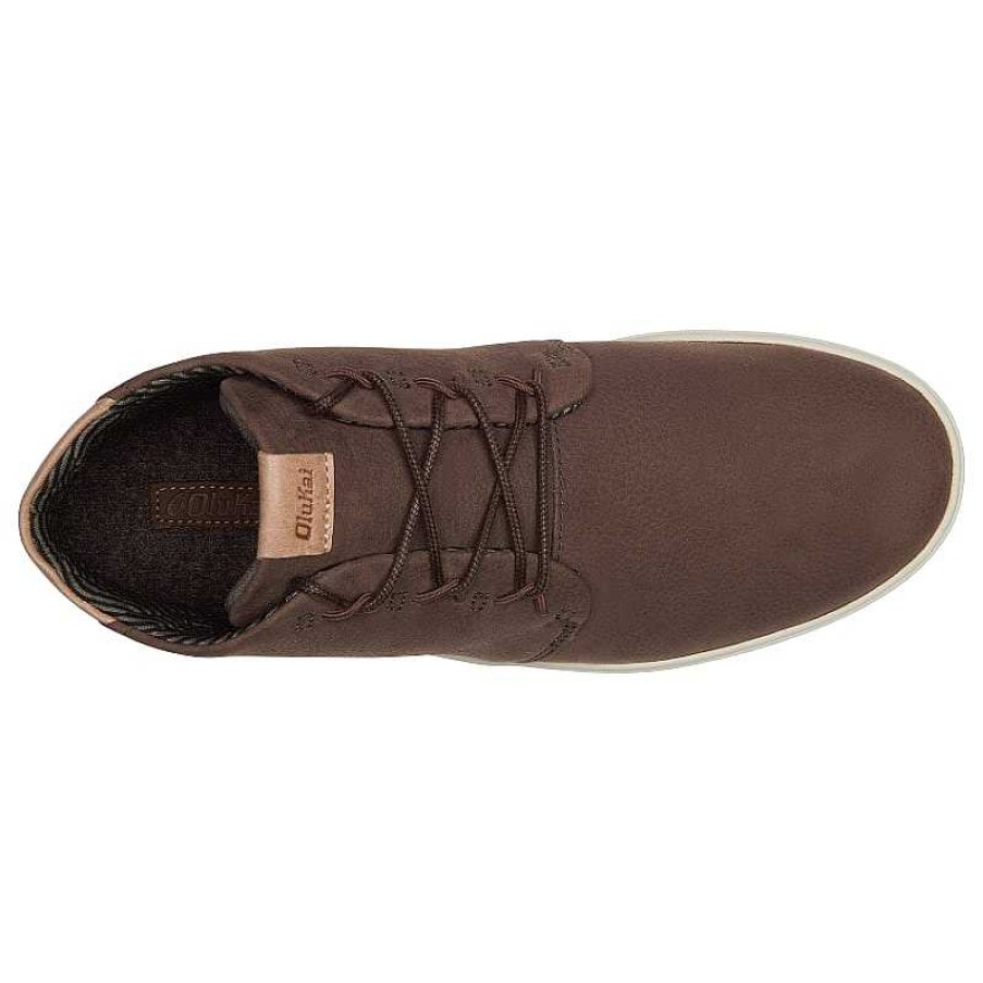 Men OluKai | Men'S Olukai Nana Hele Waterproof Chukka Boot - Dark Wood